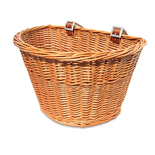 Colorbasket 01563 Adult Front Handlebar Wicker Bike Basket, Natural