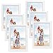 LaVie Home 4x6 Picture Frames (6 Pack, White) Simple Designed Photo Frame with High Definition Glass for Wall Mount & Table Top Display, Set of 6 Classic Collection
