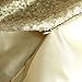 AMAZLINEN(TM Decorative Glitzy Sequin & Comfy Satin Knit Throw Pillow Cover 18 x 18 Pillow Covers,Hidden Zipper Design(Champagne Gold)