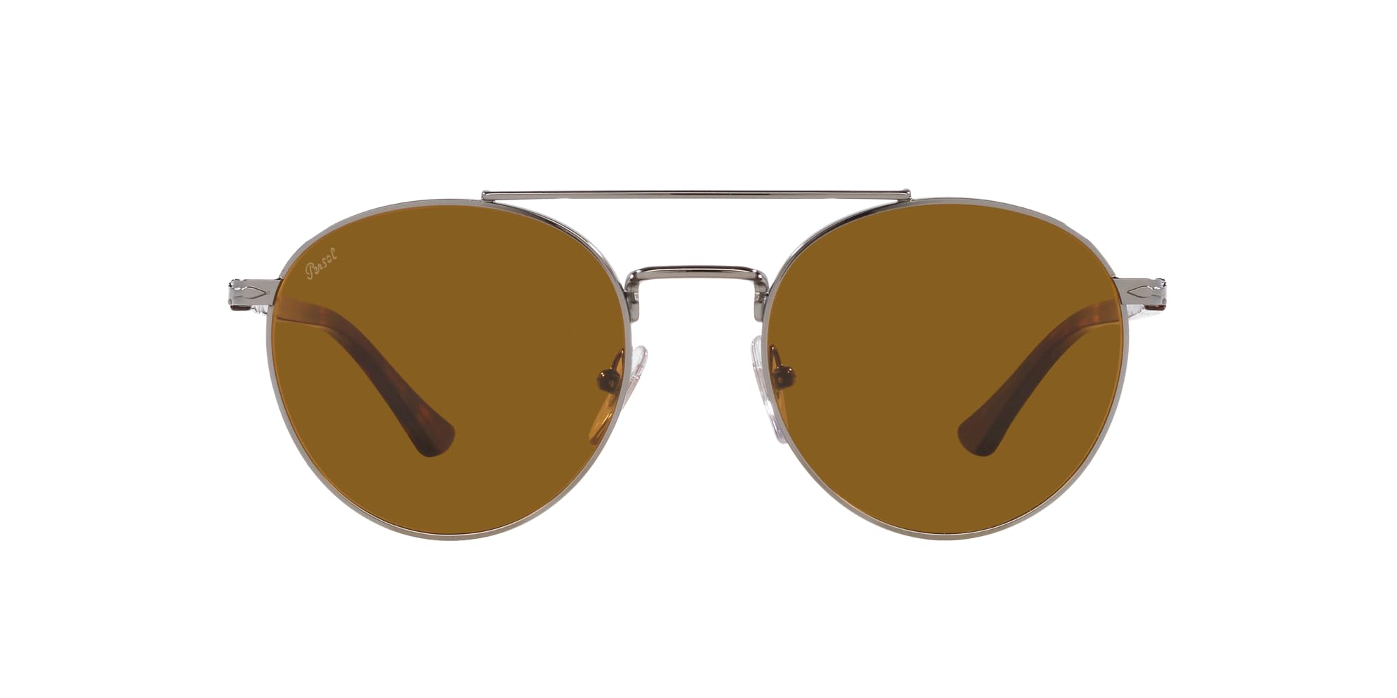 Photo 1 of Persol PO1011S Square Sunglasses, Gunmetal/Brown, 52 mm