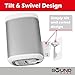 Sound Bass Play 1 Wall Mount, White, Pair, Compatible with Sonos Play:1 Only, Twin Pack, Adjustable Swivel & Tilt Mechanism, 2 Mounting Brackets Includes All Fixings