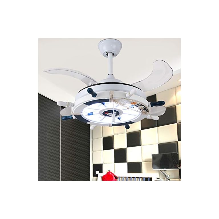 LITFAD Modern LED Ceiling Light Nordic Cool Light Nautical Style Anchor