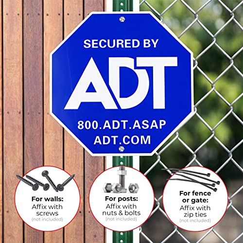 ADT Security Signs 100 Aluminum.with 8 DoubleSided Security Stickers