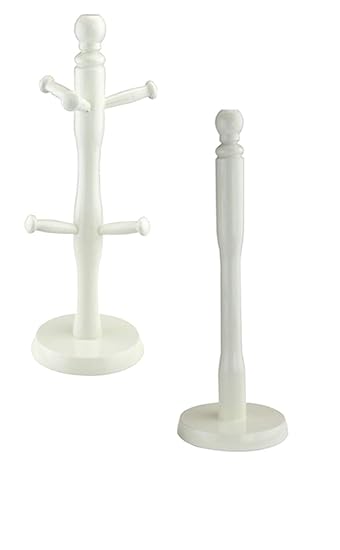 Apollo Beechwood Mug Tree Holder Kitchen Towel Roll Holder