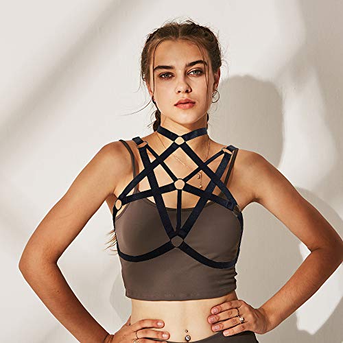 Women's Cage Bra Harness Halter Strappy Bralette Accessory Adjustable