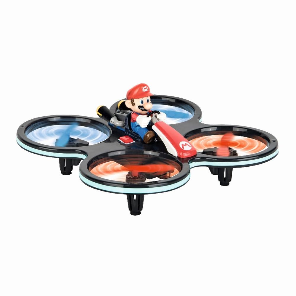 Carrera RC Mario Kart 370503024P RC Mario Kart™, Mario Mini Copter With Precise 2.4GHz Control, Rotor Protection Cage, Easy To Fly, Suitable For Ages 8 Years+