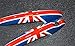 Red/Blue Union Jack UK Flag ABS Sticker Cover Trim Cap for Mini Cooper ONE S JCW R Series R60 Countryman R61 Paceman 2010-2016 (Door Handle with Key Hole 4 Pieces)