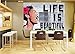 Poster – Banksy Life is Beautiful – Picture Decoration Graffiti Pop Art Urban Street Style Billie Holiday Artwork Stencil Image Photo Decor Wall Mural (55x39.4in - 140x100cm)