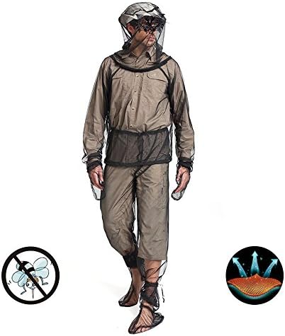 LINKALL Outdoor Camping Fishing Adventure Mosquito Clothing Anti-mosquito Anti-bee Perspective Suits (M)