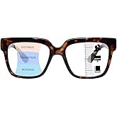 OPTOFENDY Progressive Multifocus Reading Glasses for Women Oversized Blue Light Blocking Oprah Style Computer Readers