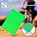 Fintie Case for iPad 9.7 2018 2017 / iPad Air 2 / iPad Air - [Honey Comb Series] Light Weight Anti Slip Kids Friendly Shock Proof Silicone Protective Cover for iPad 6th / 5th Gen, Green