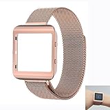 Ztotop Housing Frame Loop Band for Fitbit Blaze Smart Watch - Rose Gold