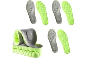Solara Pickleball Insoles, 4D Comfort Breathable Cloud Cushion Memory Foam Inserts for Men Women (3 pairs, Men 9-10.5 / Women