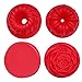 Baker Depot Big Silicone Mold for Cake Round Pizza Pan Heart Baking Tools Chiffon Cake Molds Bread Bakeware Mold Diy Mould For Kitchen, Set of 4