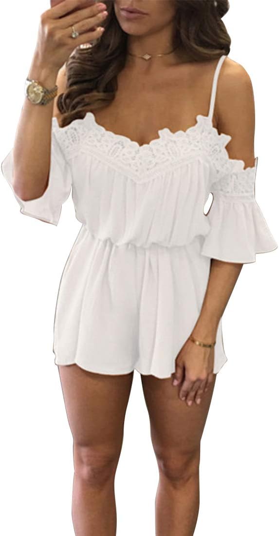 white dressy short rompers