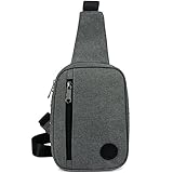 ZYSUN Sling Bag,Crossbody Shoulder Bag, Casual Daypacks Travel Backpack For Women Men (Gray)