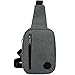 ZYSUN Sling Bag,Crossbody Shoulder Bag, Casual Daypacks Travel Backpack For Women Men (Gray)