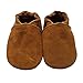 Mejale Baby Infant Toddler Shoes Anti-Slip Soft Soled Leather Moccasin Pre-Walker (6-12 Months/US 3-4C Infant) Brown