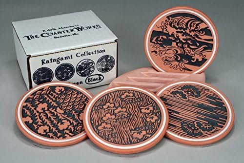 The Coaster Works: 100% Absorbent Ceramic Coasters --- Katagami Collection