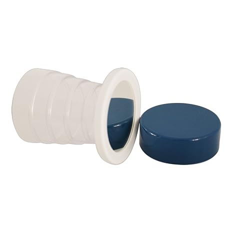 Klappbecher transparent mit Spiegel, DDR Inhalt ca. 125 ml Farbe transparent/blau