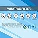 Tier1 25 Micron 10 Inch x 4.5 Inch | Whole House Radial Flow Carbon Block Water Filter Replacement Cartridge | Compatible with Pentek RFC-BB, FXHTC, 155141-43, WRC25HD, Home Water Filter