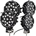 Oplips 4 x Black 51w Round Led Light 7