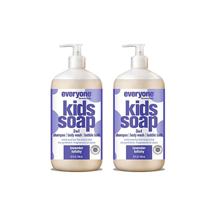 Everyone for Every Body 3-in-1 Soap for Every Kid for Safe, Gentle and Natural Shampoo, Body Wash, or Bubble Bath…