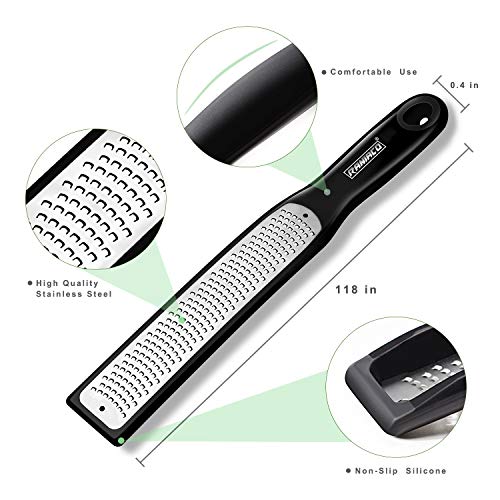 image for Raniaco Zester Stainless Steel Grater, Long Ergonomic Handle Cheese, L