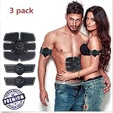 Abdominal toning belt for Men Women, Smarty Abs Stimulator, Abdominal Muscle Toner, EMS Remote Control Abdominal Muscle Trainer Smart Body Building Fitness Abs For Abdomen/Arm/Leg Training (Black)