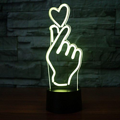 WUHUHAI 3D Lamp Illusion Night Light, Touch Button 3D Optical Illusion Table Desk Lamp with 7 Color Light, 3D Light for Desk, Bookshelf or Bedside Table