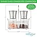 Salt Grinder and Pepper Mill, Shakers includes Himalayan Pink Salt & Pepper, 6 Oz Glass Body, 5 Grade Adjustable Ceramic Spice Crusher, Combo 2-Piece Set