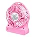 Magicooler Mini Fan Pocket Size 4-inch Vanes 3 Speeds Electric Portable Mini fan Desktop Fan Battery/ USB Powered Laptop PC Mute Cooler Cooling Operated Cool Cooler Fan Beat Heatwaves Pefect For Outdoor /Hiking/ Camping /Daily use (PINK)