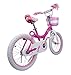 RoyalBaby Girls Kids Bike Jenny Bunny 12 14 16 18 20 Inch Bicycle 3-12 Years Old Basket Training Wheels Kickstand White Pink Child's Cycle