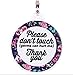 BSWFYL Flower Tag - Please Don't Touch Germ Can Hurt Me,Thank You(Baby Safety Sign, Newborn, Baby Car Seat Tag, Baby Shower, Stroller Tag, Baby Preemie No Touching Car Seat Sign)