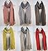Women Winter Warm Crochet Knit Long Tassels Soft Wrap Shawl Scarves Scarf Two Styles Infinity and Straight (Khaki)