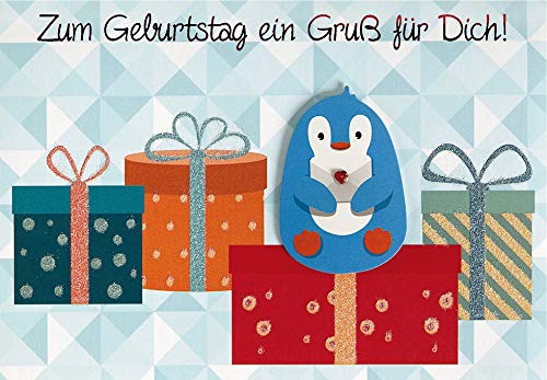 Lifestyle Penguin Birthday Card 11.6 x 16.6 cm