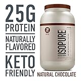 Nature's Best Isopure Protein Powder, 100% Whey Protein Isolate, Flavor: Natural Chocolate, 3 Pounds (Packaging May Vary)