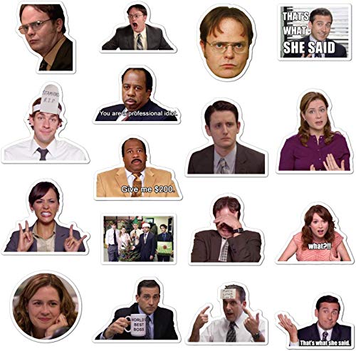 The Office Sticker Pack of 50 Stickers - Funny Waterproof Vinyl Stickers for Laptops, Hydro Flasks, Water Bottles, Computers, Phone