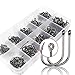 Goture 500 Pcs Small Size High Carbon Steel Fishing Hooks Have #3-12 Size with Box Set Fishing Gear Equipment Accessories