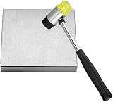 Oudtinz 4x4x1/2 Steel Bench Block Jewelry Stamping Metalworking Anvil P20 Steel view 3