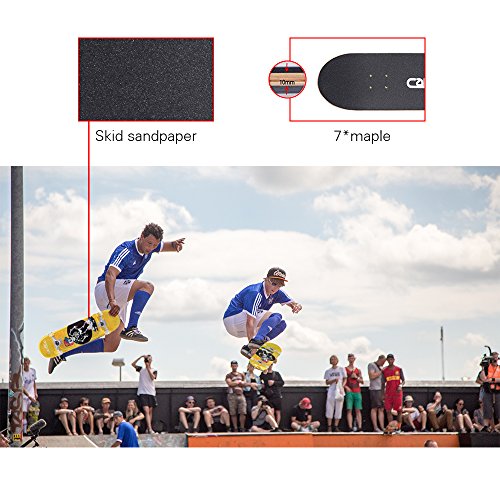 Idea Skateboards,31''X 8" Pro Complete Skateboard, 7 Layer Canadian