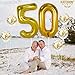 Gold Number 50th Birthday Balloons Set - 40 Inch | Gold Number 50 with Gold Confetti Balloons for 50 Anniversary Decorations | 50th Birthday Party Decorations | 50 Wedding Anniversary Decorations
