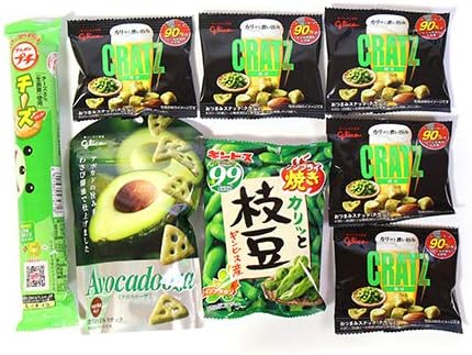 Amazon おつまみにもピッタリ 緑色パッケージのスナックセット 4種 計8コ おかしのマーチ おかしのマーチ 駄菓子 通販