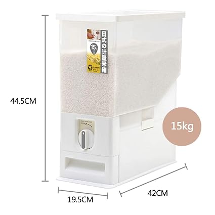 Amazon Memetaro 米びつ 計量米びつ 計量こめびつ プラスチック製