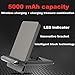 Wireless Charger Station Qi-Certified Ultra Fast Charging Dock, Adjustable 5000mAh Power Bank Charger Stand with LED Indication Compatible with Most Device (Back)