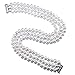 Bridal Wedding Jewelry 3-Row White Choker A Grade 6.5-7.5mm Freshwater Cultured Pearl Necklace 14