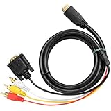 HDMI to VGA 3 RCA Adapter Converter Cable 1080p HDTV
