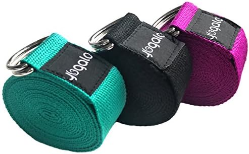 Yoga Strap - exercise, stretching, fitness, durable cotton, 8.4ft yoga strap (Teal)