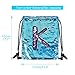 KUUQA Sequin Mermaid Drawstring Backpack Bag with Wristband Bracelet ,Magic Reversible Sequin Glitter Hiking Gym Shoulder Bag Birthday Party Favors Gifts（2 Pcs）