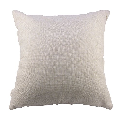 HOSL Meaningful Quotes Colorful Letters Throw Pillow Case Decor Cushion Covers Square 18*18 Inch Beige Cotton Blend Linen